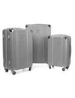 Walizki - Zestaw 3 walizek KEMER RGL 735 Srebrny - miniaturka - grafika 1