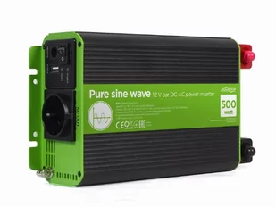 Przetwornica 12V/230V 500W/1000W czysty sinus - Przetwornice samochodowe - miniaturka - grafika 1