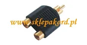 Złącza, przejściówki, adaptery - Lechpol Adapter AV Rozgałęźnik wt.RCA-2gn RCA ZLA0307 - miniaturka - grafika 1