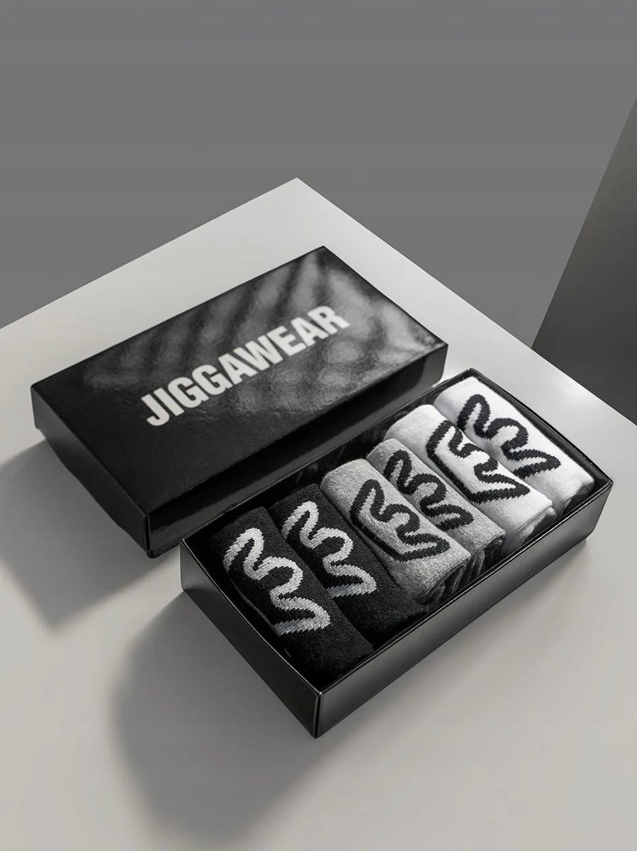 Skarpety Męskie Zestaw 6 Par Skarpet Stopek 3 Kolory W Pudełku Jigga Uni