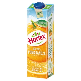 Hortex Sok 100% pomarańczowy 1 l - Soki i napoje niegazowane - miniaturka - grafika 1