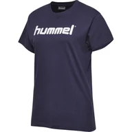 Koszulki i topy damskie - Koszulka sportowa damska T-shirt Hummel GO Cotton Logo r. M - miniaturka - grafika 1