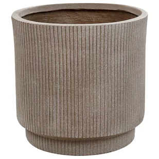 Doniczka okrągła ⌀ 37 cm beżowoszara DARIA - Donice - miniaturka - grafika 1