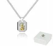 Biżuteria dla dzieci - CHRZEST ŚW. Srebrny łańcuszek 45 cm MEDALIK LM35X - miniaturka - grafika 1