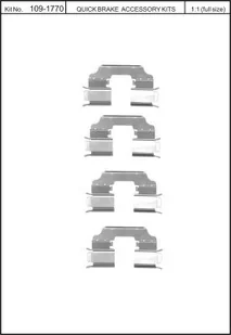 Zest. mont. klocków hamulcowych QUICK BRAKE 109-1770 7700987100 - Układ hamulcowy - akcesoria - miniaturka - grafika 1