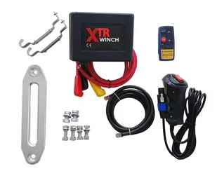 Wyciągarka XTR 8000 lbs [3629 kg] z liną syntetyczną 12V + hak (lina: 10 mm czerwona dyneema 25m 10400kg +hak) 81880013 - Wciągarki - miniaturka - grafika 3