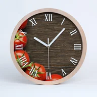 Zegary - Zegar drewniany rzymski pomidory na drewnie 30, Tulup - miniaturka - grafika 1