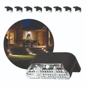 Lampy ogrodowe - Zestaw 8x lampa solarna LEO 0,06W oświetlenie ogrodowe CZARNA barwa ciepła - miniaturka - grafika 1