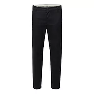 Spodnie męskie - Selected Homme Slhslim-Buckley 175 Flex spodnie męskie w noos, czarne, 32 W/30 L, Czarny, 32W / 30L - miniaturka - grafika 1