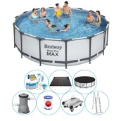 Baseny ogrodowe - Basen Super Deal - Bestway Steel Pro MAX 457x122 cm Wołowina - miniaturka - grafika 1