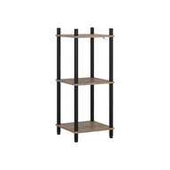 Półki do salonu - Vicco Półka narożna Bivio, Złoty dąb power/antracyt, 30 x 72 cm 3 półki - miniaturka - grafika 1