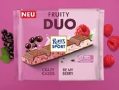 Czekolada - Duża czekolada RITTER SPORT Fruity Duo Cassis Berry 218g - miniaturka - grafika 1
