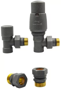 Varioterm Zawór termostatyczny ROYAL kątowy ze złączką PEX/CU - grafit strukturalny miedziana - CU 15 mm ROGS0205CFK(Cu) - Zawory i kraniki - miniaturka - grafika 1