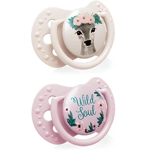 Lovi Lovi Dynamiczny smoczek uspokajający 0-2 m-ce Wild Soul Girl - 2 szt. - Smoczki uspokajające - miniaturka - grafika 1