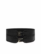 Paski - ONLY Onlbree Wide Waist Pu Belt pasek damski, czarny, 80 - miniaturka - grafika 1
