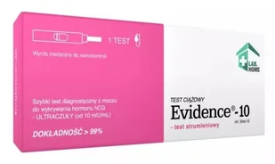 123ratio  VedaLab Evidence-10 test ciążowy strumieniowy ultraczuły 1 sztuka 1126337 - Testy ciążowe i diagnostyczne - miniaturka - grafika 1