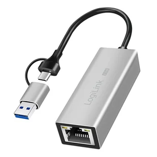 Adapter USB-A/-C do 2,5G Ethernet, szary - Kable miedziane - miniaturka - grafika 1