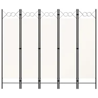 Parawany - Parawan 5-panelowy, biały, 200 x 180 cm - miniaturka - grafika 1