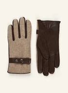 Rękawiczki - Strokesman's Skórzane Rękawiczki beige - miniaturka - grafika 1