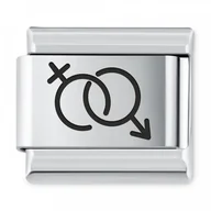 Charmsy - Murrano ITALIAN CHARMS Symbole Miłosne Para IH-123 - miniaturka - grafika 1