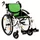 Wózek inwalidzki aluminiowy AR-303 P.127a : Kolor - Zielony, Koła anty-wywrotne wózek inwalidzki - Nie, Koła tylne wózki inwalidzkie - Koła pełne, szer. siedz. wózka inw. - 51 cm