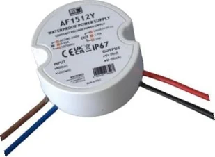 MW Power 15W 12V/1.25A round LED power supply, IP67 - Zasilacze do serwerów - miniaturka - grafika 1