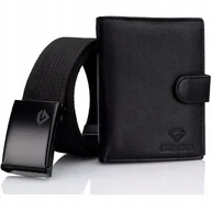 Paski - Zestaw prezentowy meski portfel pasek GRACIO 125cm - miniaturka - grafika 1