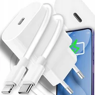 Ładowarki do telefonów - SZYBKA ŁADOWARKA USB-C + KABEL 1M DO IPHONE IPAD - miniaturka - grafika 1