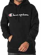 Bluzy męskie - BLUZA męska CHAMPION z kapturem 220253-KK001 czarna bawełniana XXL - miniaturka - grafika 1