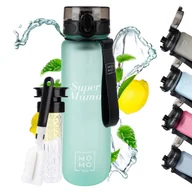 Shakery i bidony sportowe - Butelka na wodę Super Mama 1000ml jasno zielona idealna na podróż BPA free Tritan-1000ml - miniaturka - grafika 1