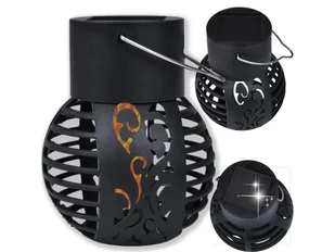 Lampa Ogrodowa Solarna Lampion Wisząca Kula Lampka  9X7 Wzór 2 - Lampy ogrodowe - miniaturka - grafika 1