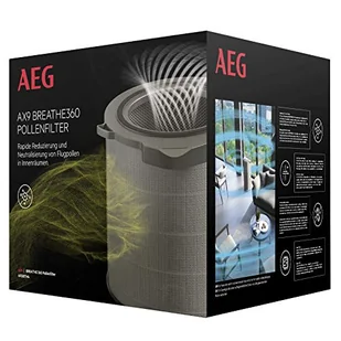 AEG Filtr AFDBTH4 BREATHE360 (pasuje do oczyszczaczy powietrza AX91-404DG, redukuje 99% pyłków, usuwa 99,9% bakterii, czyste powietrze, optymalna filtracja, długa żywotność, szary) - Filtry do oczyszczaczy powietrza - miniaturka - grafika 1