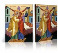 Ikony i obrazy sakralne - Ikona religijna Święta Anna i Święty Joachim, rodzice Matki Bożej - miniaturka - grafika 1