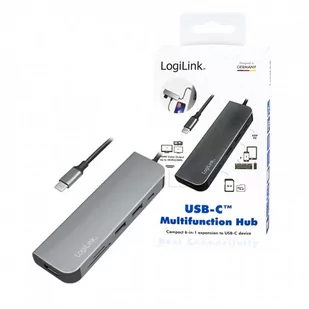 Logilink Hub Wielofiunkcyjny USB-C Czytnik kart HDMI PD - Adaptery i przejściówki - miniaturka - grafika 1