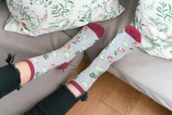 Skarpetki damskie - Skarpety 159-107 Melanż Jasny Szary (Rozmiar 35/37) - miniaturka - grafika 1