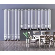 Firany - Firanka żakardowa metrażowa wys. 120 cm NISA biała - 120 cm - miniaturka - grafika 1
