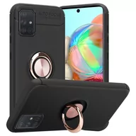 Etui i futerały do telefonów - Pokrowiec Do Samsung Galaxy A51 4G / M40s Etui w CZARNO - RÓŻOWE ZŁOTO TPU Silikon Obudowa Plecki Case Cover Ochronny Cadorabo - miniaturka - grafika 1
