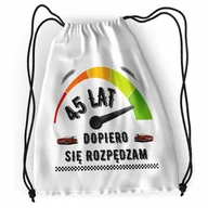 Plecaki worki - Plecak Urodziny 45 45te Sportowy Szkolny Worek z Nadrukiem ze Zdjęciem - miniaturka - grafika 1