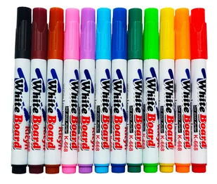 Pisaki suchościeralne/wodne 12 sztuk - Markery do tablic - miniaturka - grafika 1