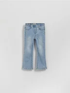 Spodnie i spodenki dla dziewczynek - Reserved - Elastyczne jeansy flare - niebieski - miniaturka - grafika 1