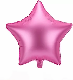 Balon foliowy gwiazdka, satynowy różowy - 48 cm - 1 szt. - Balony i akcesoria - miniaturka - grafika 1