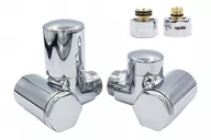 Zawory i kraniki - Zawór regulacyjny do grzałki Integra lewy Pex chrom - miniaturka - grafika 1