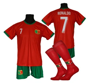 Strój piłkarski dla dzieci RONALDO Portugalia - komplet sportowy + gratis - Piłka nożna - miniaturka - grafika 1