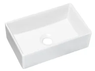 Umywalki - Elior Biała prostokątna umywalka nablatowa B2-F00 - miniaturka - grafika 1