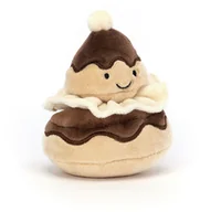 Maskotki i pluszaki - MASKOTKA JELLYCAT - UŚMIECHNIĘTE CIASTKO - Pretty Patisserie Ptyś czekoladowy Religieuse - miniaturka - grafika 1