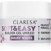Żele do paznokci - Claresa żel budujący Soft&Easy gel milk white 45g - miniaturka - grafika 1