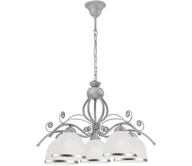 Lampy sufitowe - Żyrandol na łańcuchu RETRO II 5xE27/60W/230V srebrny - miniaturka - grafika 1