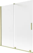 Parawany nawannowe - Mexen Velar parawan nawannowy 2-skrzydłowy rozsuwany 150 x 150 cm, szron, złoty szczotkowany - 896-150-000-31-55 - miniaturka - grafika 1