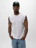 Koszulki męskie - BEZRĘKAWNIK Tank Top Męski BAWEŁNIANY Bez Rękawów Męska Biała UC GŁADKA XXL - miniaturka - grafika 1