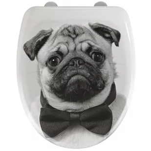 WENKO Biała deska sedesowa Pugy wolnoopadająca Fix-Clip łatwy montaż i demontaż Duroplast higieniczna odporna marka B07FNTMWKY - Deski sedesowe - miniaturka - grafika 1